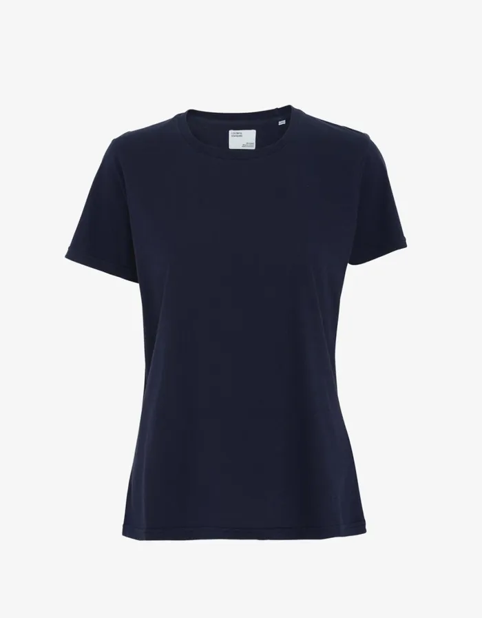 Women Women Light Organic Tee Navy Blue Colorful Standard TShirts