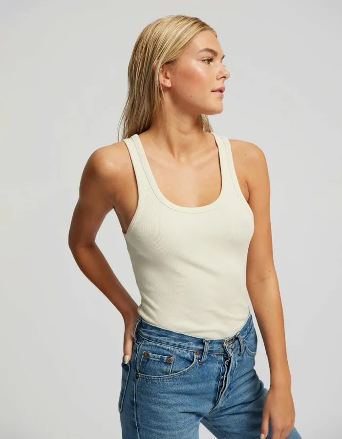 Women Women Organic Rib Tank Top Faded Pink Colorful Standard Tank Tops