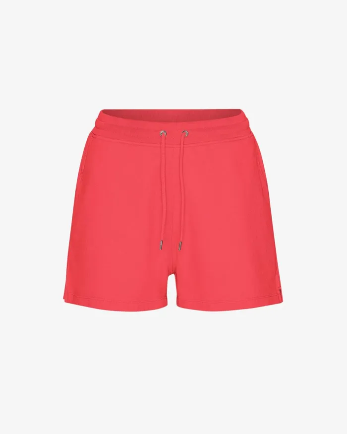 Women Women Organic Sweatshorts Red Tangerine Colorful Standard Shorts
