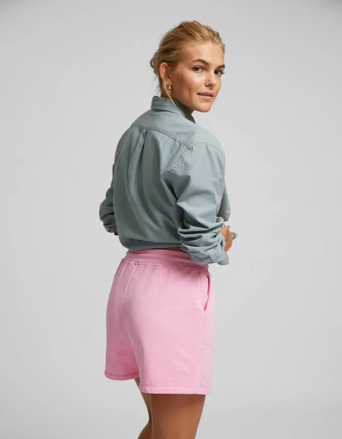 Women Women Organic Sweatshorts Red Tangerine Colorful Standard Shorts