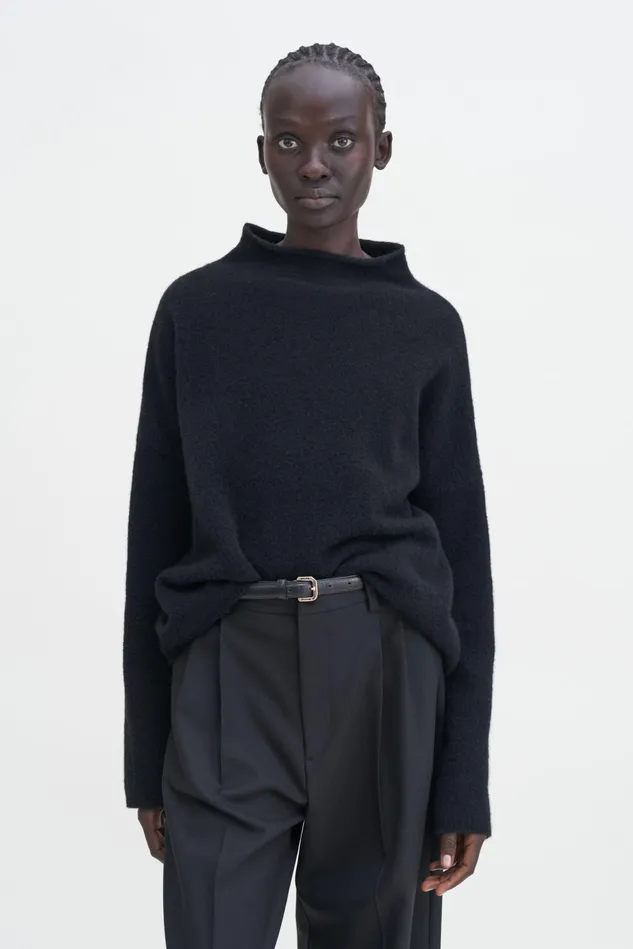 Women Wool Yak Sweater Black Filippa K Knitwear
