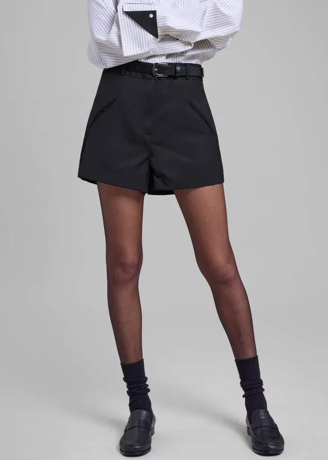 Women Xandra Mini Shorts 8211 Black The Frankie Shop Bottoms