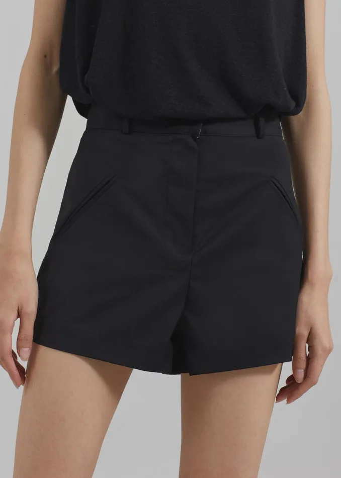 Women Xandra Mini Shorts 8211 Black The Frankie Shop Bottoms