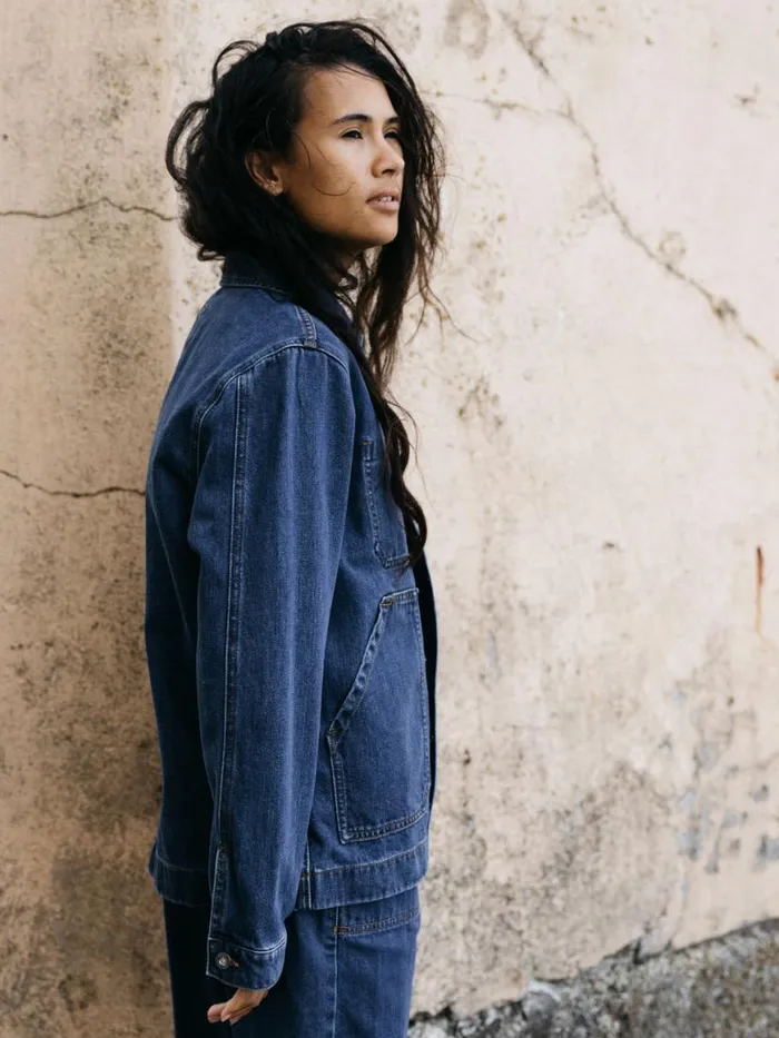 Women Yarrel Denim Chore Jacket Retro Indigo Finisterre Jackets Coats and Gilets Women Yarrel Denim Chore Jacket Retro Indigo Finisterre Jackets Coats and Gilets