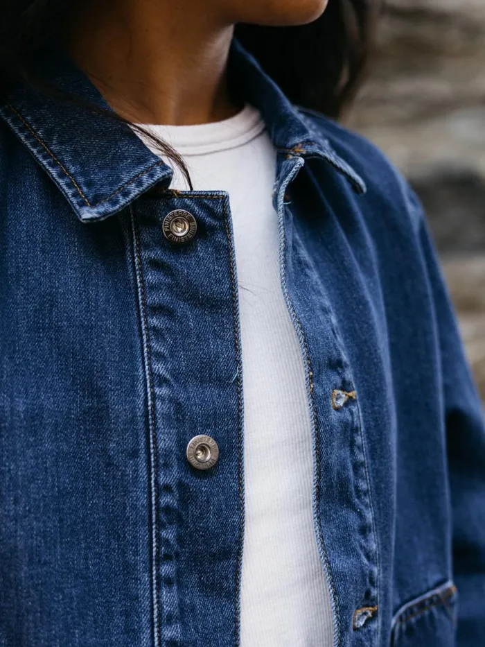 Women Yarrel Denim Chore Jacket Retro Indigo Finisterre Jackets Coats and Gilets Women Yarrel Denim Chore Jacket Retro Indigo Finisterre Jackets Coats and Gilets