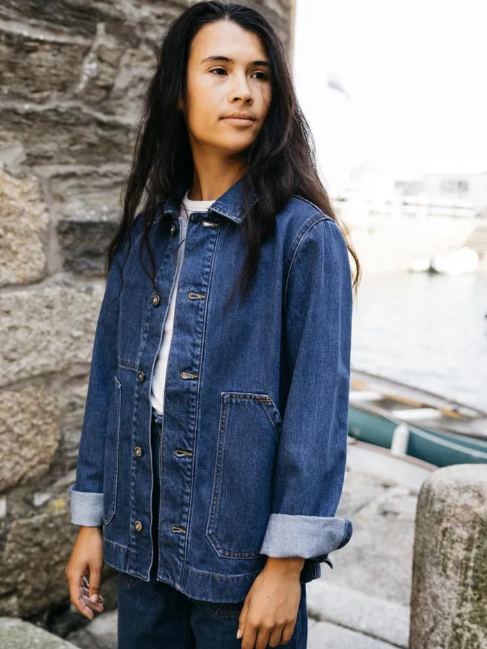 Women Yarrel Denim Chore Jacket Retro Indigo Finisterre Jackets Coats and Gilets Women Yarrel Denim Chore Jacket Retro Indigo Finisterre Jackets Coats and Gilets