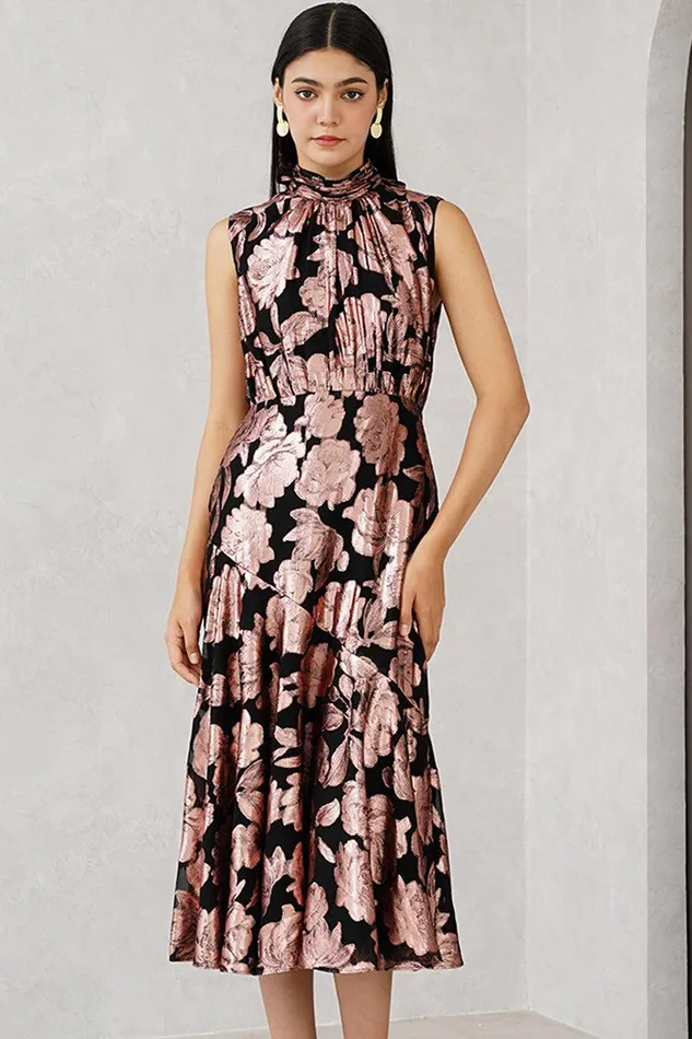 Women YUMI KIM Dresses BELLEN DRESS Brocade Rose Black