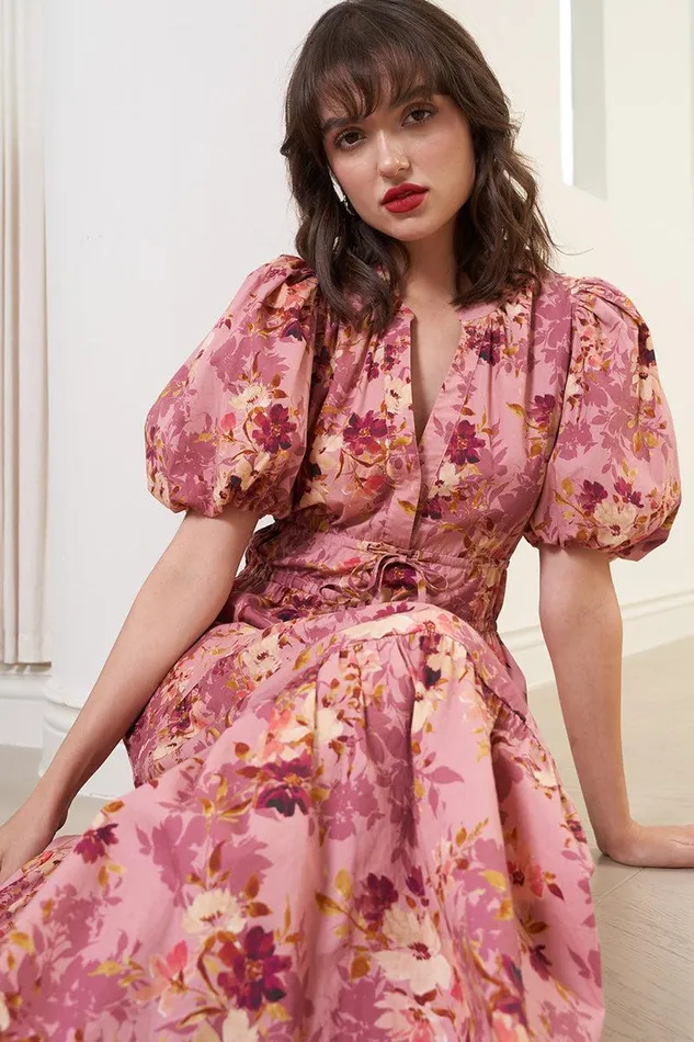 Women YUMI KIM Dresses KASEY MAXI Autumn Dance Berry