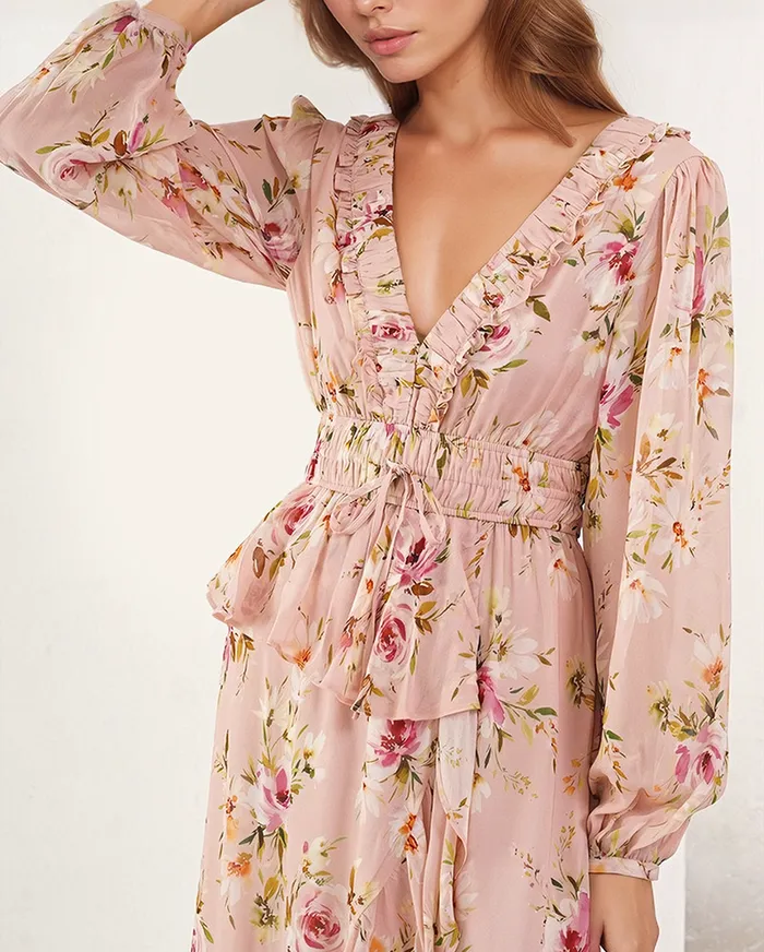 Women YUMI KIM Dresses MARTINA MAXI DRESS Floral Dawn Blush