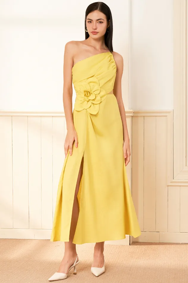 Women YUMI KIM Dresses ROMY LINEN DRESS Chartreuse