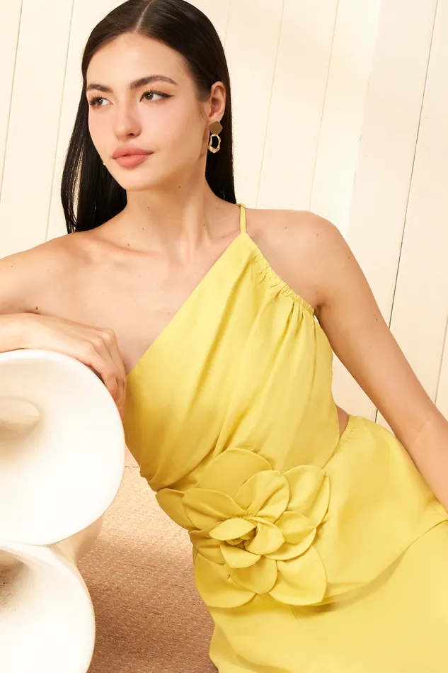 Women YUMI KIM Dresses ROMY LINEN DRESS Chartreuse