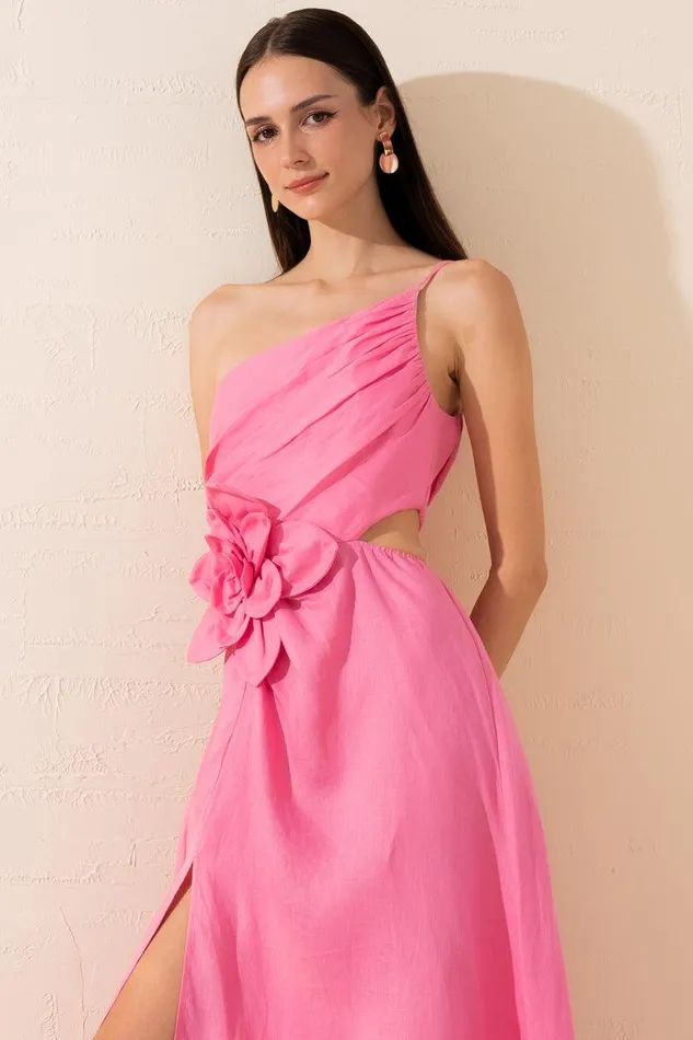 Women YUMI KIM Dresses ROMY LINEN DRESS Pink Linen