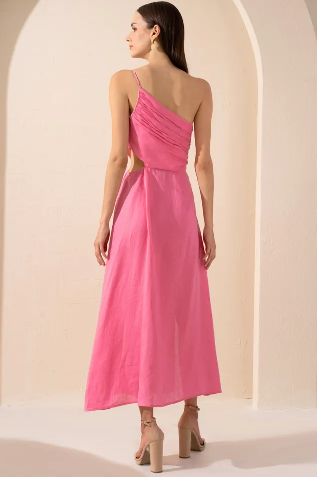 Women YUMI KIM Dresses ROMY LINEN DRESS Pink Linen