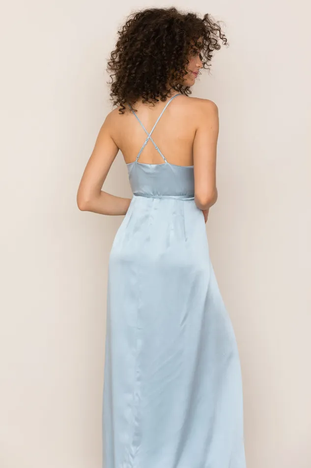 Women YUMI KIM Dresses RUSH HOUR SILK MAXI DRESS Antique Blue