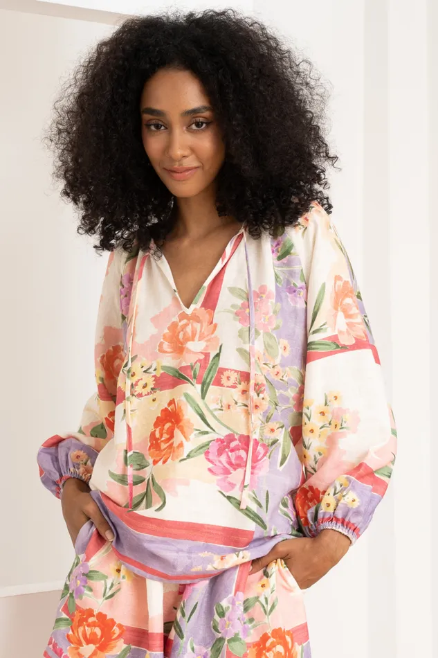 Women YUMI KIM Tops LESLIE LINEN TOP Mayfair Garden