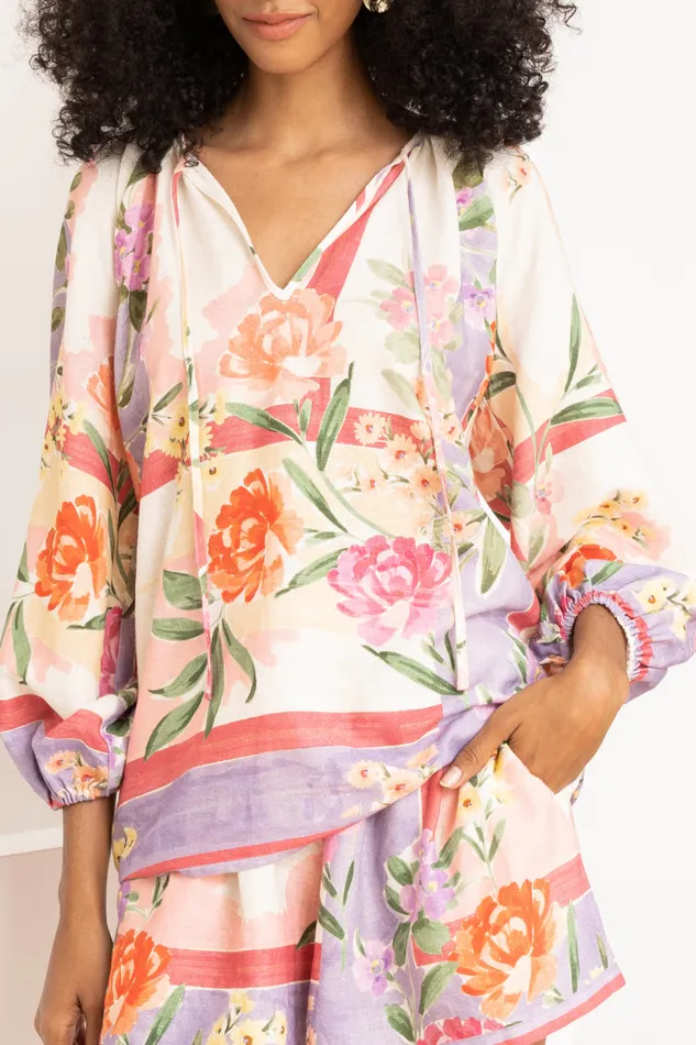Women YUMI KIM Tops LESLIE LINEN TOP Mayfair Garden