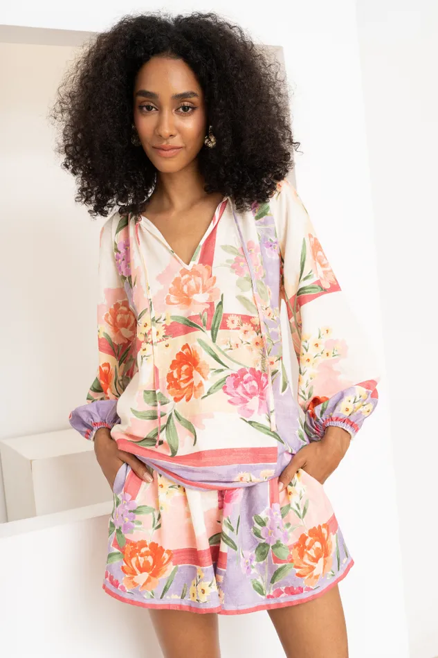 Women YUMI KIM Tops LESLIE LINEN TOP Mayfair Garden