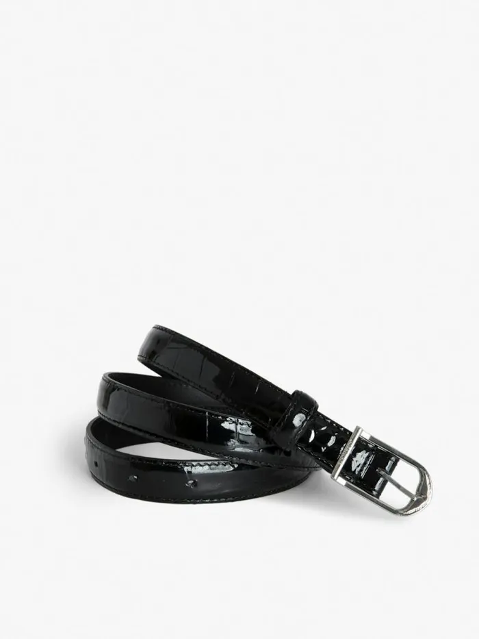 Women Zadig and Voltaire Belts Rise Belt Black Women Zadig and Voltaire Belts Rise Belt Black