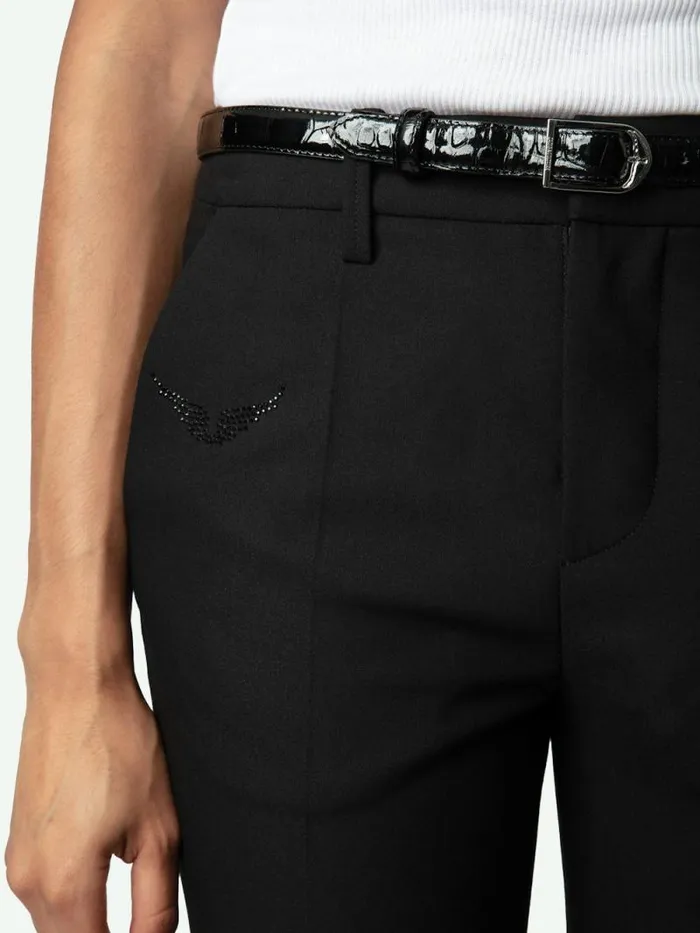 Women Zadig and Voltaire Belts Rise Belt Black Women Zadig and Voltaire Belts Rise Belt Black