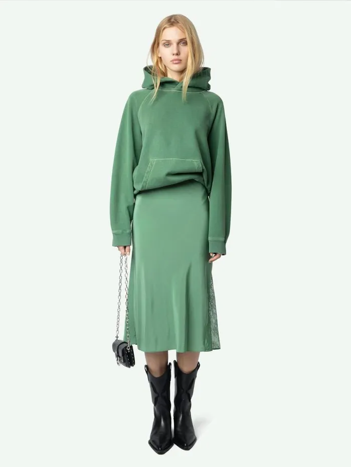 Women Zadig and Voltaire Dresses and Skirts Jayla Silk Skirt Coriander