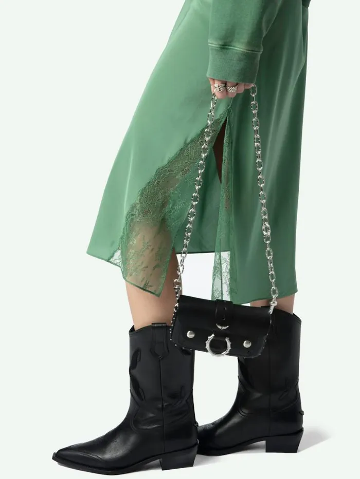 Women Zadig and Voltaire Dresses and Skirts Jayla Silk Skirt Coriander Women Zadig and Voltaire Dresses and Skirts Jayla Silk Skirt Coriander
