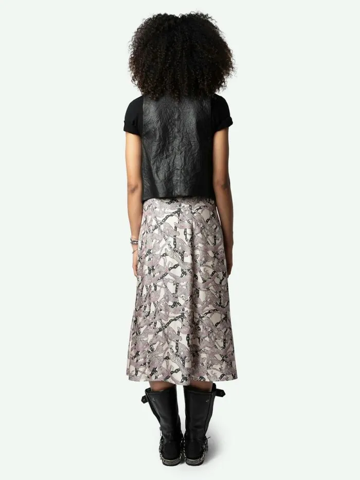Women Zadig and Voltaire Dresses and Skirts June Silk Skirt Ecru Women Zadig and Voltaire Dresses and Skirts June Silk Skirt Ecru