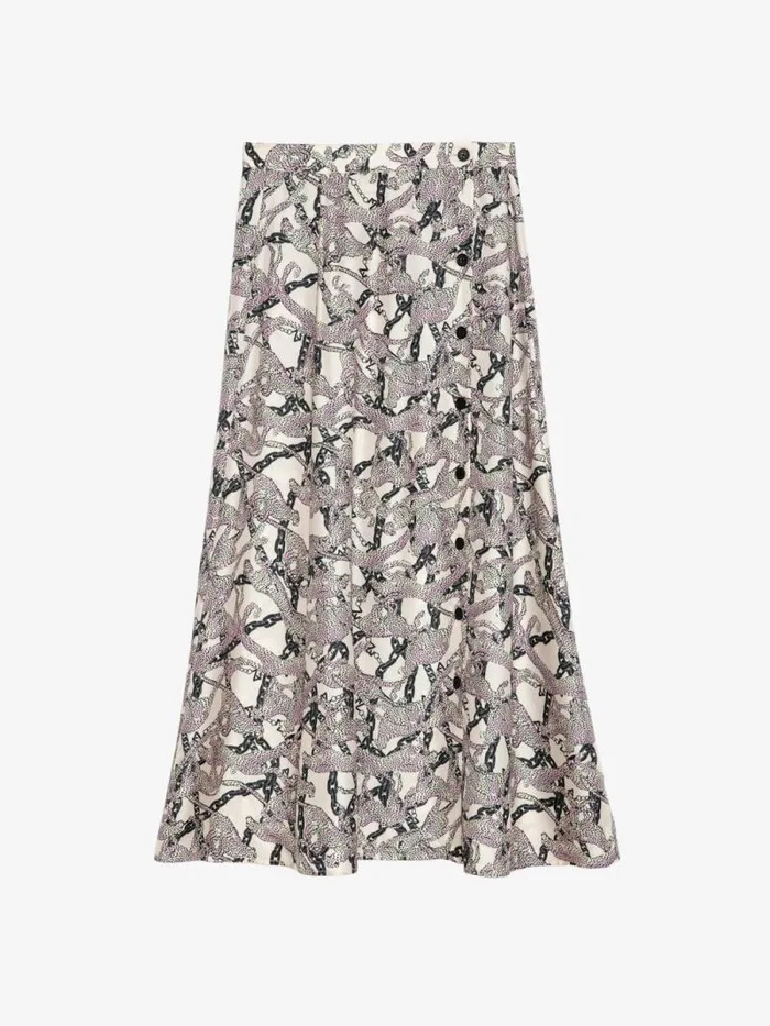 Women Zadig and Voltaire Dresses and Skirts June Silk Skirt Ecru Women Zadig and Voltaire Dresses and Skirts June Silk Skirt Ecru