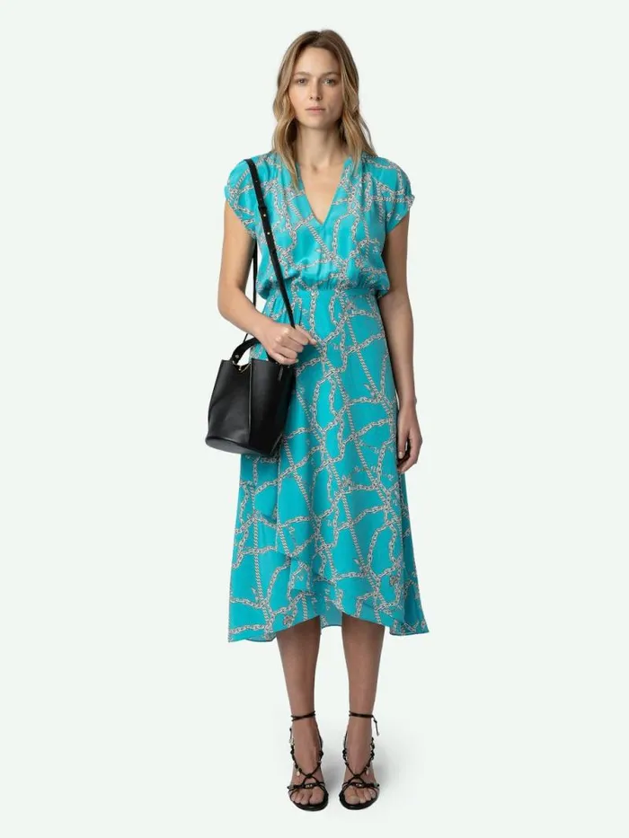 Women Zadig and Voltaire Dresses and Skirts Randall Silk Dress Aqua