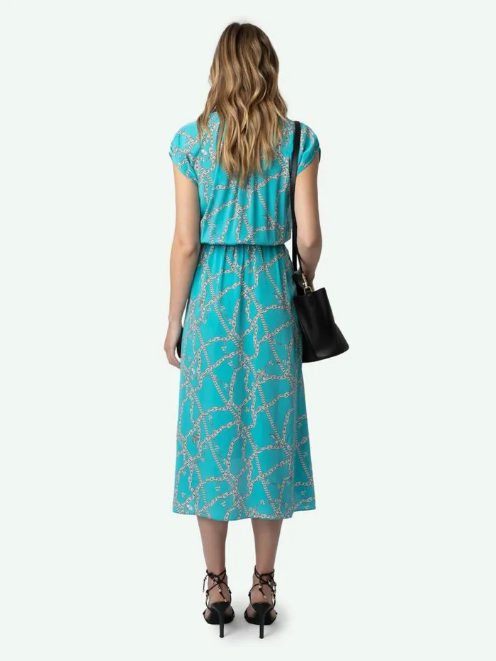 Women Zadig and Voltaire Dresses and Skirts Randall Silk Dress Aqua Women Zadig and Voltaire Dresses and Skirts Randall Silk Dress Aqua