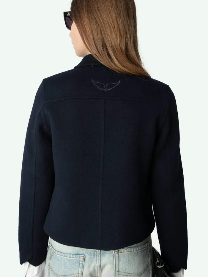 Women Zadig and Voltaire Jackets and Coats Liam Jacket Encre Women Zadig and Voltaire Jackets and Coats Liam Jacket Encre