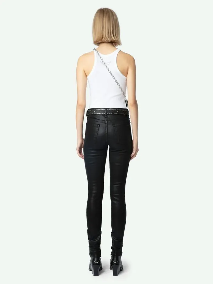 Women Zadig and Voltaire Pants and Shorts Jett Skinny Jeans Black Coated Women Zadig and Voltaire Pants and Shorts Jett Skinny Jeans Black Coated