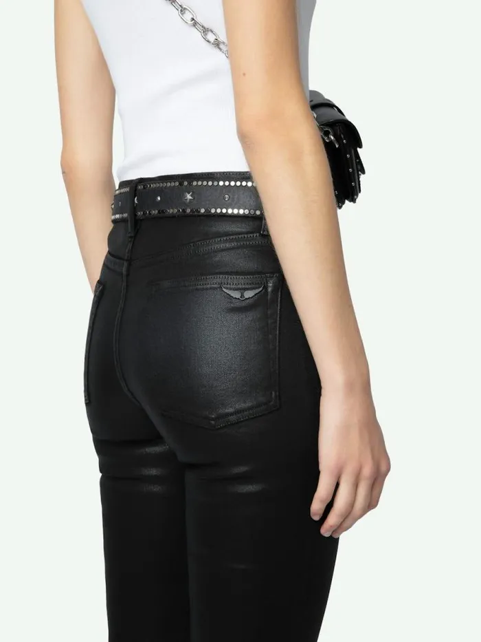 Women Zadig and Voltaire Pants and Shorts Jett Skinny Jeans Black Coated Women Zadig and Voltaire Pants and Shorts Jett Skinny Jeans Black Coated
