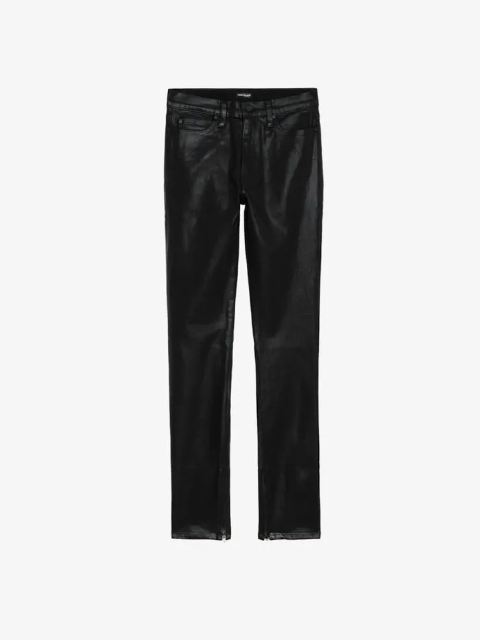 Women Zadig and Voltaire Pants and Shorts Jett Skinny Jeans Black Coated Women Zadig and Voltaire Pants and Shorts Jett Skinny Jeans Black Coated