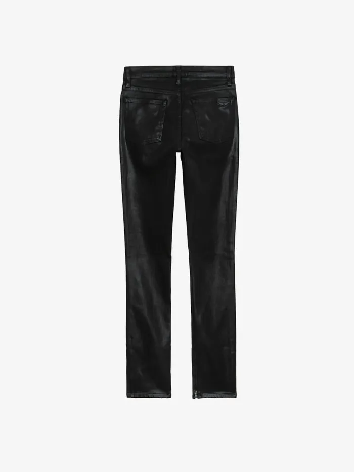 Women Zadig and Voltaire Pants and Shorts Jett Skinny Jeans Black Coated Women Zadig and Voltaire Pants and Shorts Jett Skinny Jeans Black Coated
