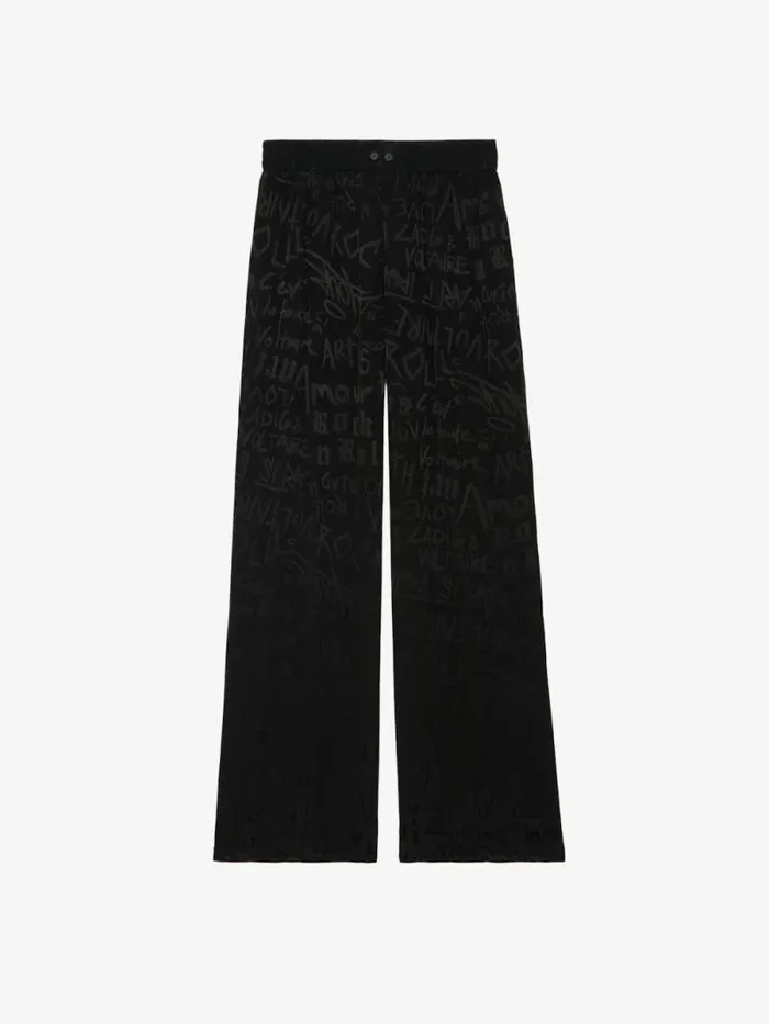 Women Zadig and Voltaire Pants and Shorts Pin Silk Pants Black Women Zadig and Voltaire Pants and Shorts Pin Silk Pants Black