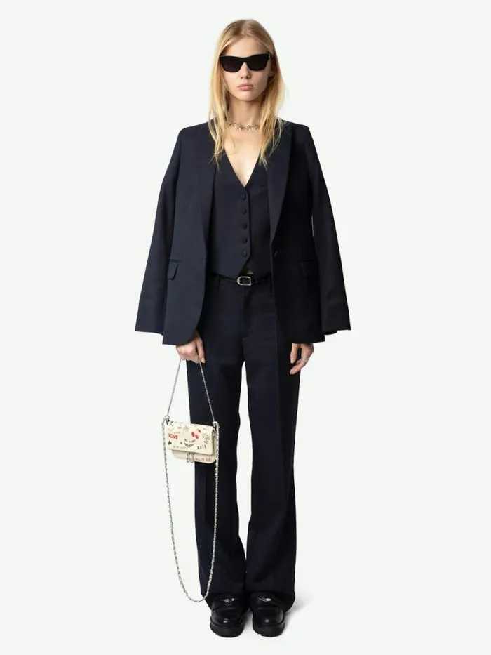 Women Zadig and Voltaire Pants and Shorts Pistol Wool Pants Encre Women Zadig and Voltaire Pants and Shorts Pistol Wool Pants Encre