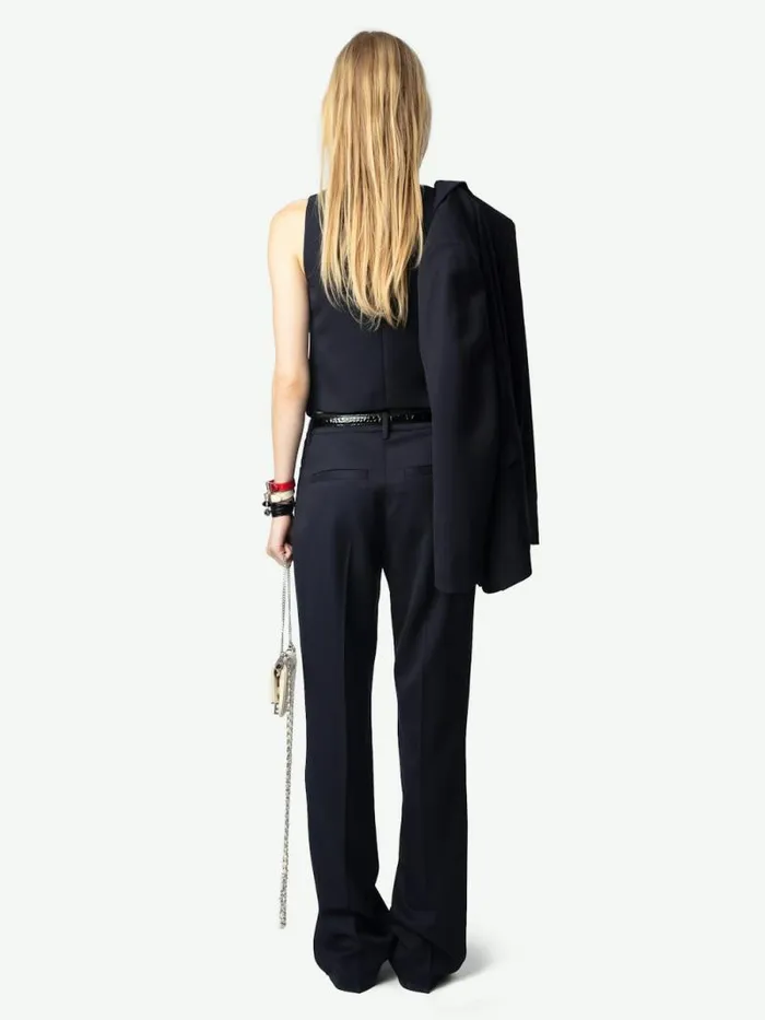 Women Zadig and Voltaire Pants and Shorts Pistol Wool Pants Encre Women Zadig and Voltaire Pants and Shorts Pistol Wool Pants Encre