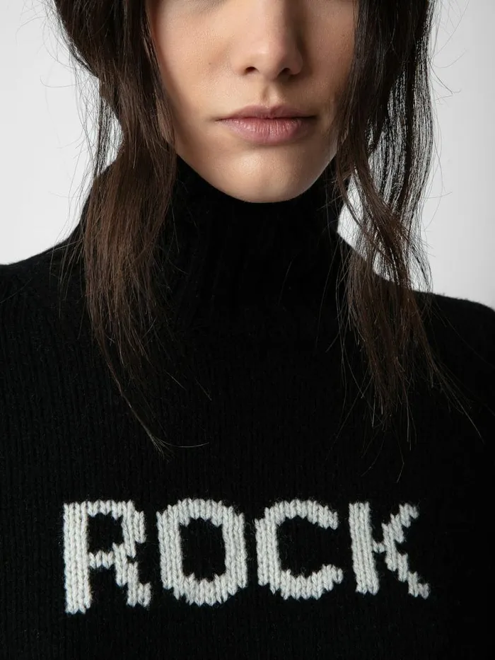 Women Zadig and Voltaire Sweaters and Cardigans Alma Rock and Roll Sweater Black Women Zadig and Voltaire Sweaters and Cardigans Alma Rock and Roll Sweater Black