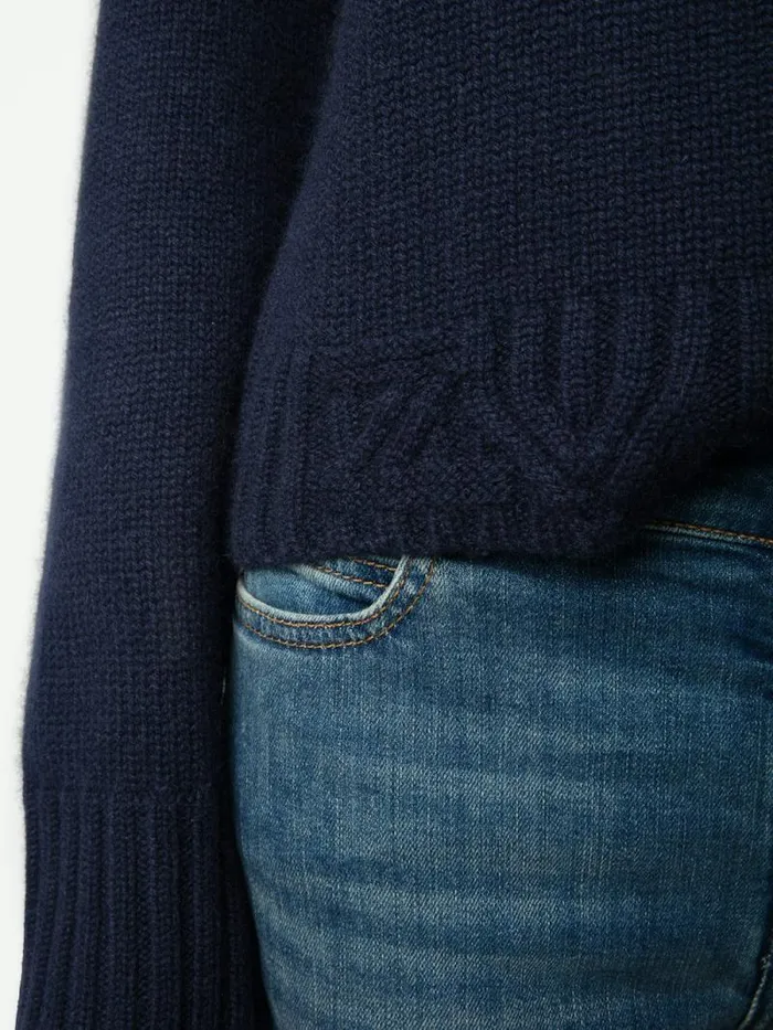 Women Zadig and Voltaire Sweaters and Cardigans Nalma Cashmere Sweater Encre
