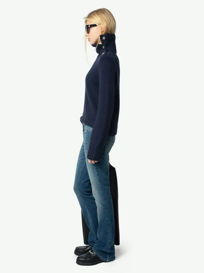 Women Zadig and Voltaire Sweaters and Cardigans Nalma Cashmere Sweater Encre