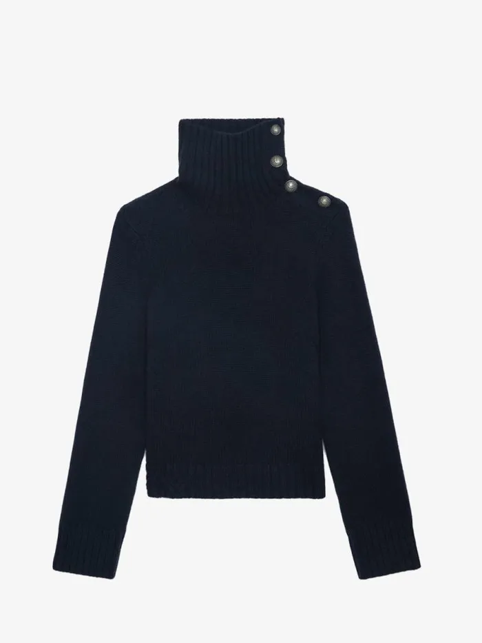 Women Zadig and Voltaire Sweaters and Cardigans Nalma Cashmere Sweater Encre