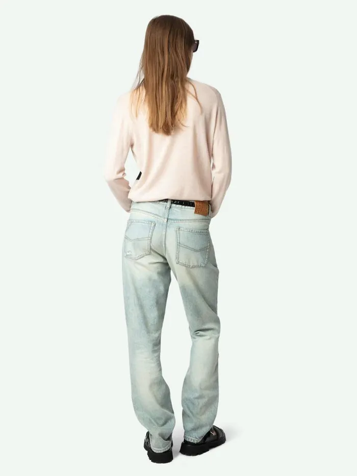 Women Zadig and Voltaire Sweaters and Cardigans Pravis Cashmere Sweater Pearly Women Zadig and Voltaire Sweaters and Cardigans Pravis Cashmere Sweater Pearly