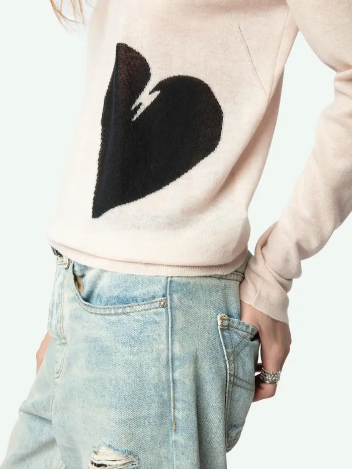 Women Zadig and Voltaire Sweaters and Cardigans Pravis Cashmere Sweater Pearly Women Zadig and Voltaire Sweaters and Cardigans Pravis Cashmere Sweater Pearly