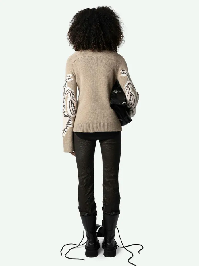 Women Zadig and Voltaire Sweaters and Cardigans Sal Sweater Oatmeal