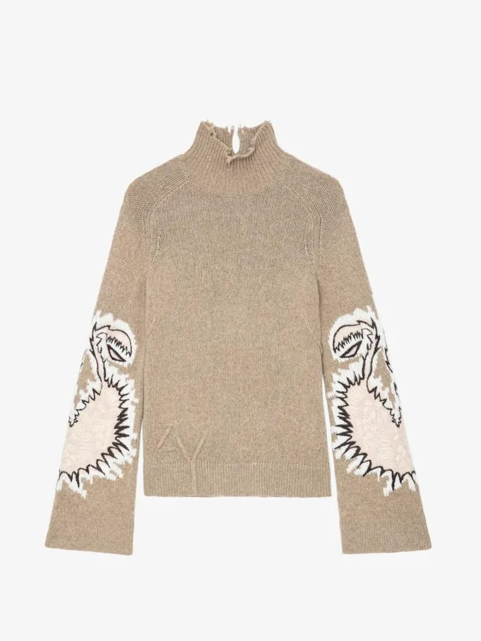 Women Zadig and Voltaire Sweaters and Cardigans Sal Sweater Oatmeal