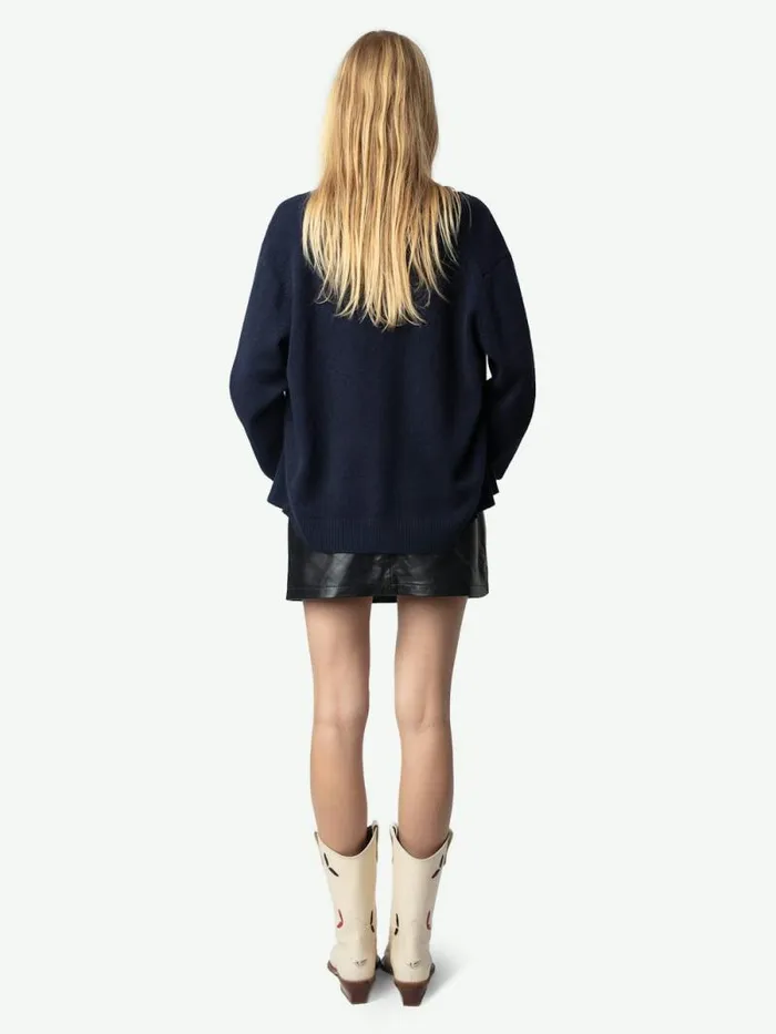 Women Zadig and Voltaire Sweaters and Cardigans Travia Cashmere Cardigan Encre