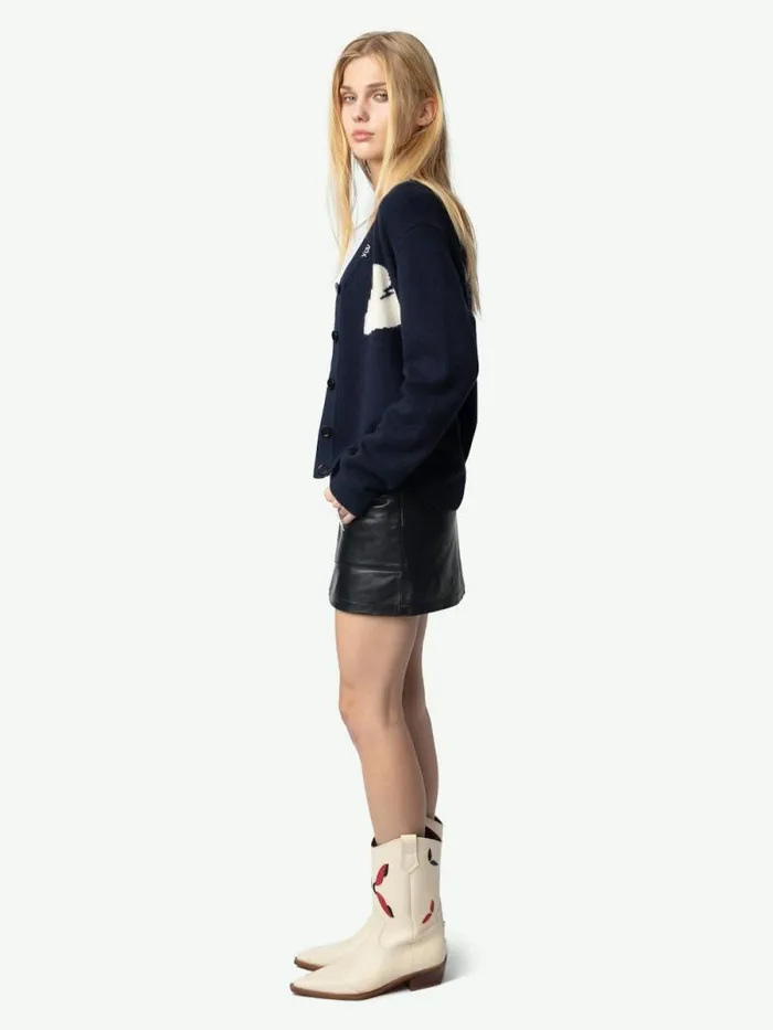 Women Zadig and Voltaire Sweaters and Cardigans Travia Cashmere Cardigan Encre