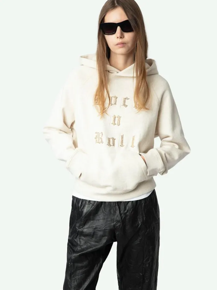 Women Zadig and Voltaire Sweatshirts and Hoodies Georgy Sweatshirt Light Sugar Women Zadig and Voltaire Sweatshirts and Hoodies Georgy Sweatshirt Light Sugar