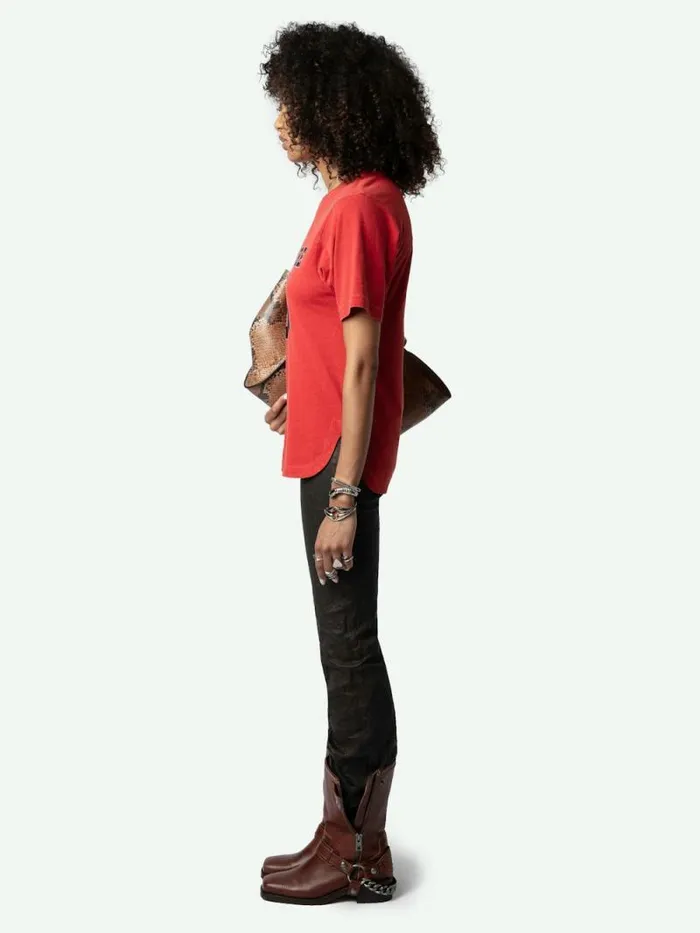 Women Zadig and Voltaire TShirts Bow Voltaire Tshirt Crimson