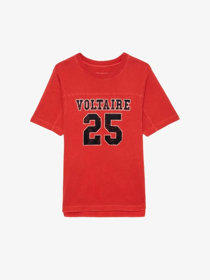 Women Zadig and Voltaire TShirts Bow Voltaire Tshirt Crimson
